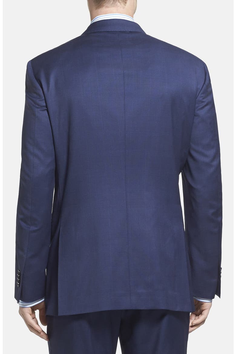 Classic Fit Plaid Wool Suit, Alternate, color, BLUE