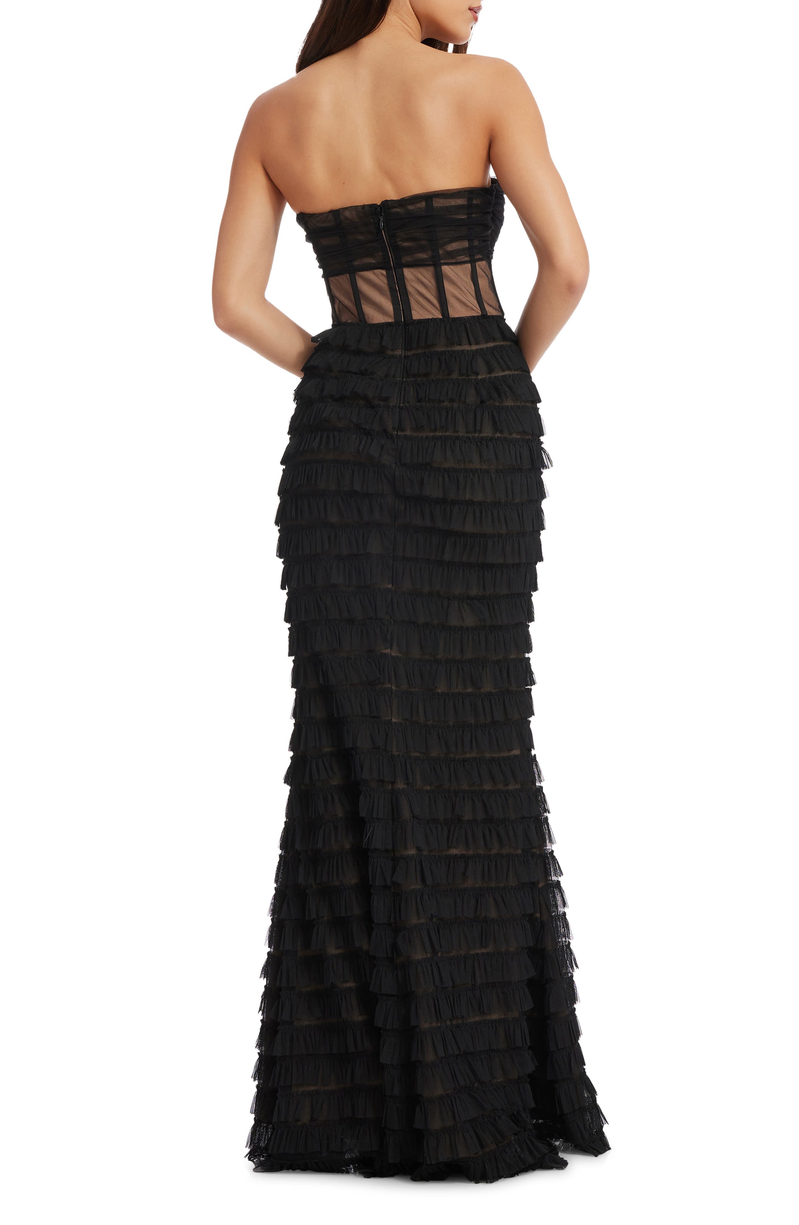 Grace Strapless Illusion Bodice Mermaid Gown - image 2