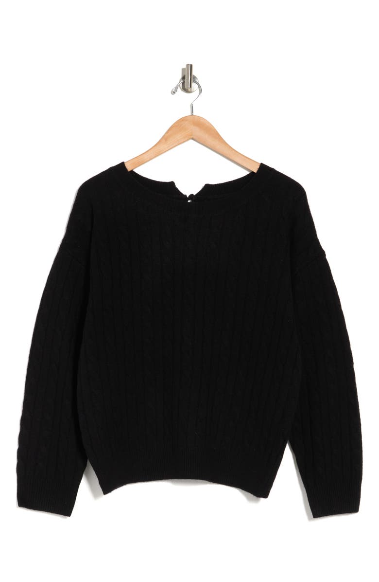 RtA Halket Cable Knit Wool & Cashmere Sweater, Alternate, color,