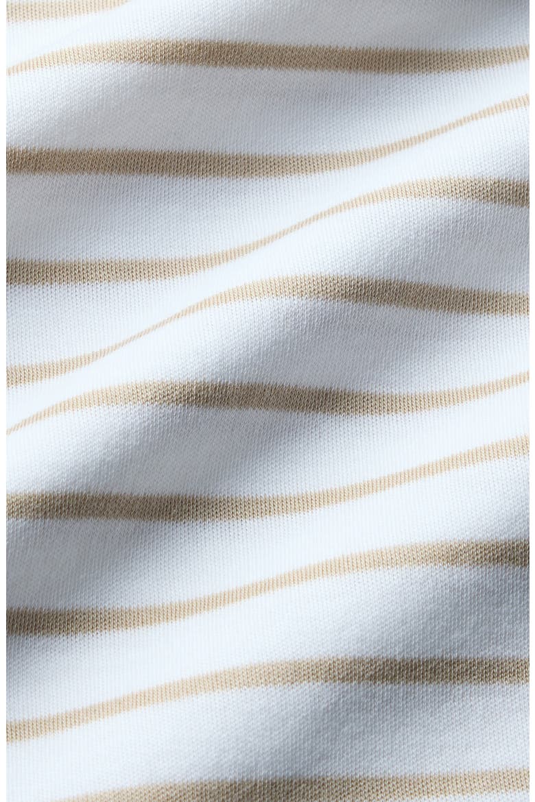 Palmer Stripe Pima Cotton T-Shirt, Alternate, color, WHITE KHAKI STRIPE