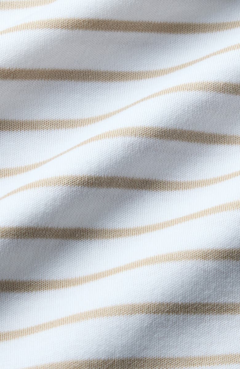 Mizzen+Main Palmer Stripe Pima Cotton T-Shirt, Alternate, color, White Khaki Stripe