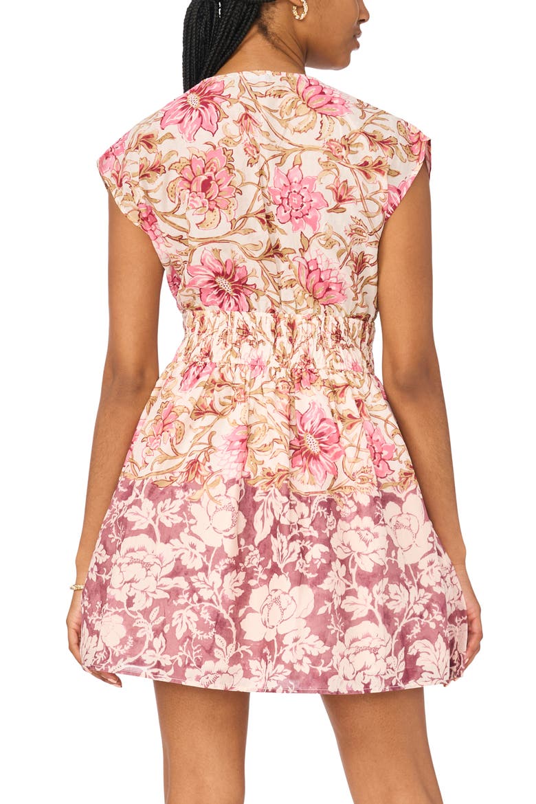V-Neck Minidress, Alternate, color, MISTY LILAC
