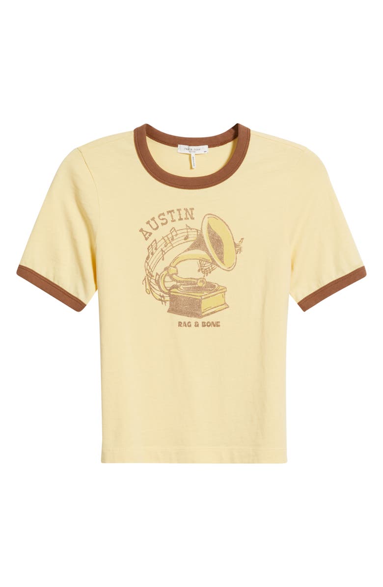 rag & bone Austin Ringer Graphic T-Shirt, Alternate, color, Sunlight