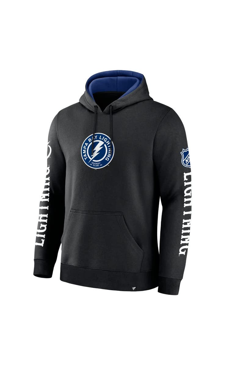 FANATICS Men's Fanatics Black Tampa Bay Lightning Big City Legacy Fleece Pullover Hoodie, Alternate, color,