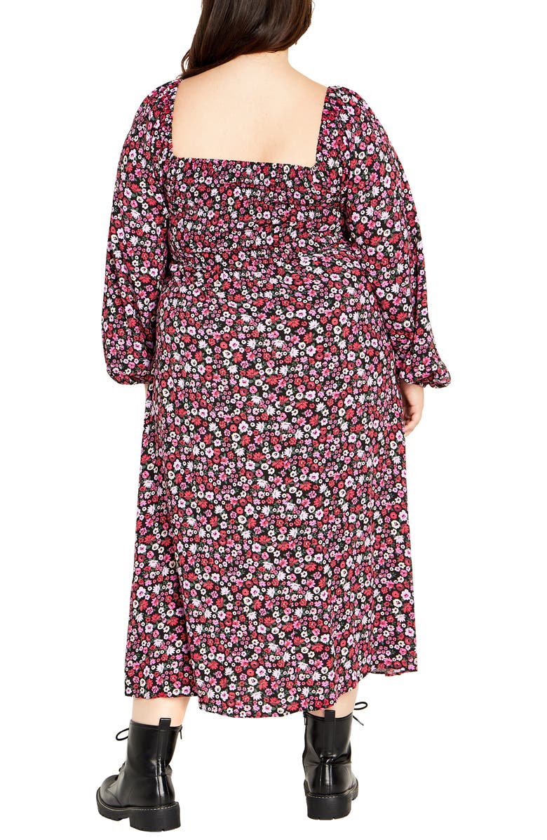 City Chic Jessie Floral Long Sleeve Dress, Alternate, color,