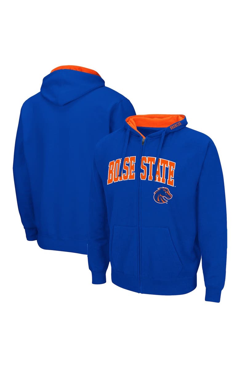 COLOSSEUM Men's Colosseum Royal Boise State Broncos Arch & Logo 3.0 Full-Zip Hoodie, Main, color, Royal