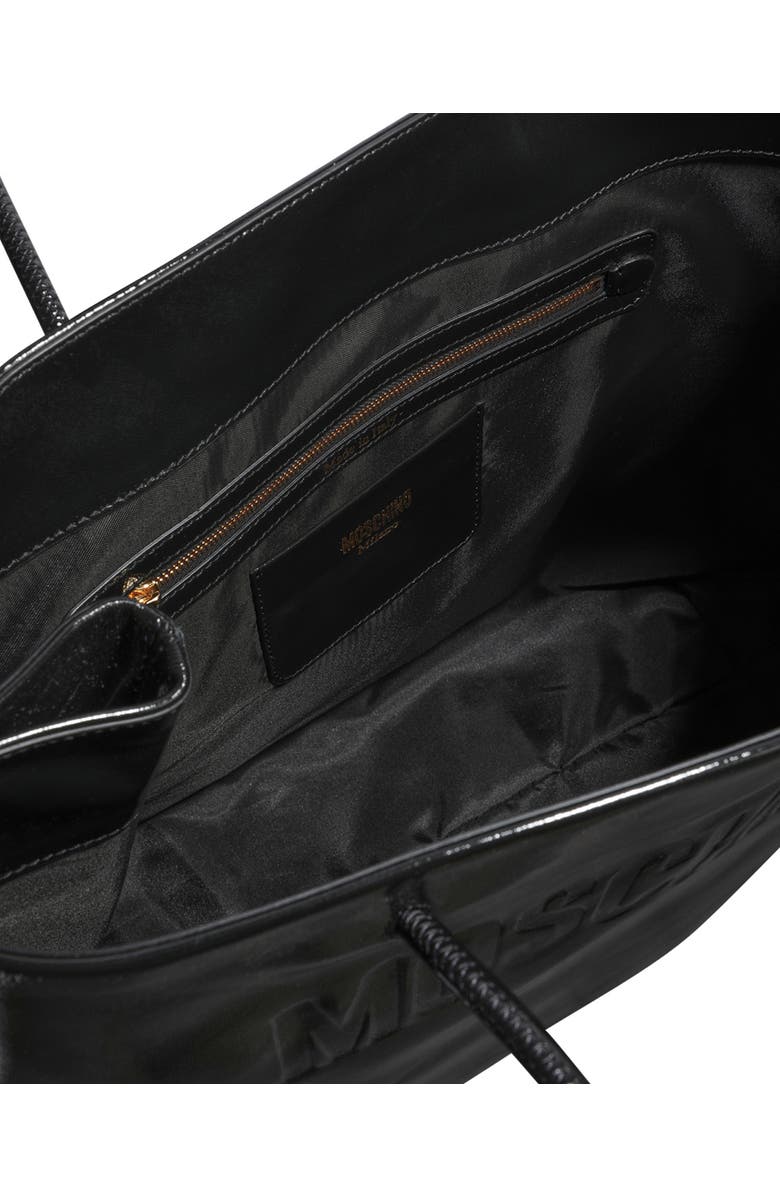 Moschino Embossed Logo Tote Bag, Alternate, color,