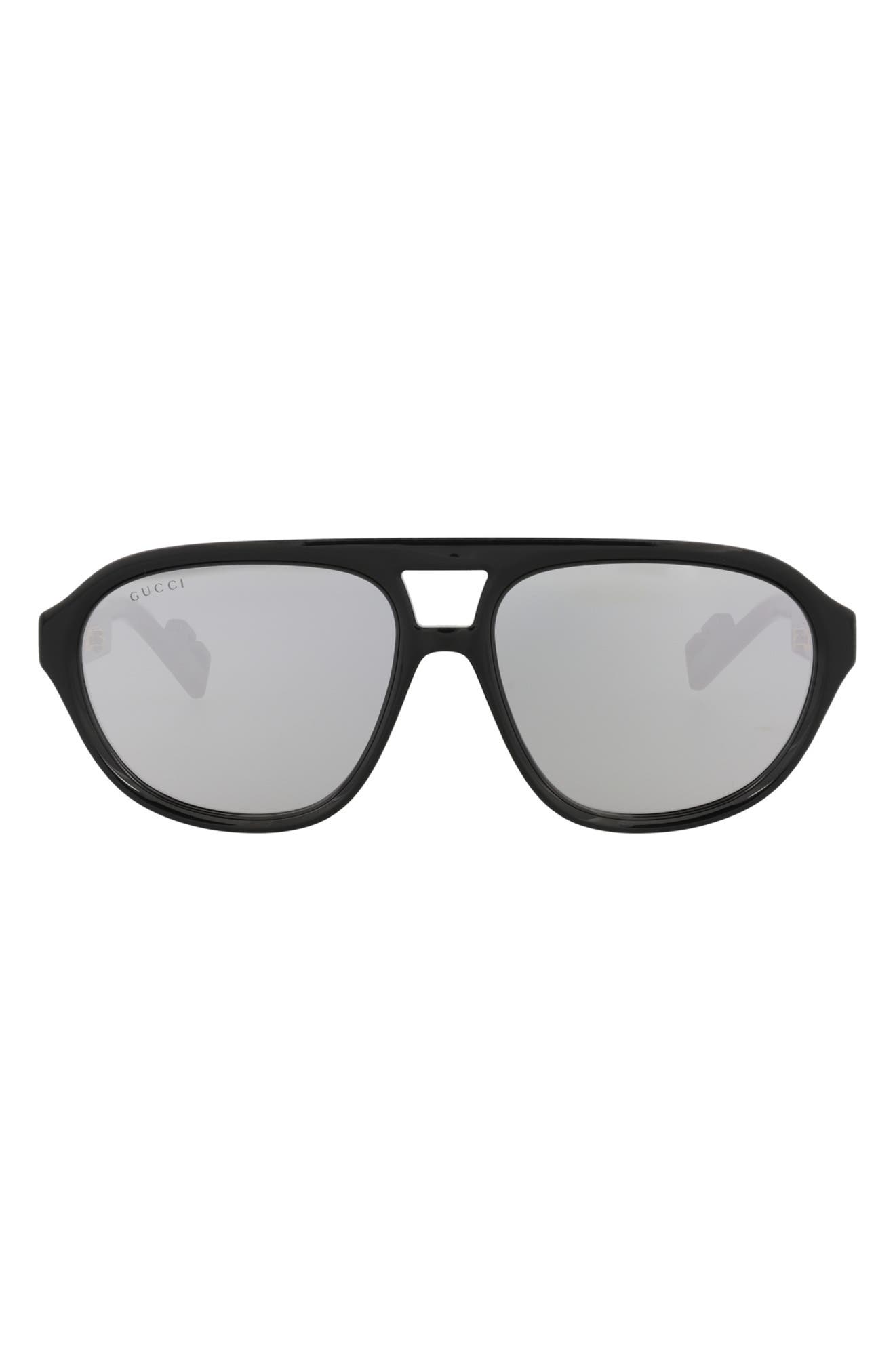Gucci 58mm Aviator Sunglasses