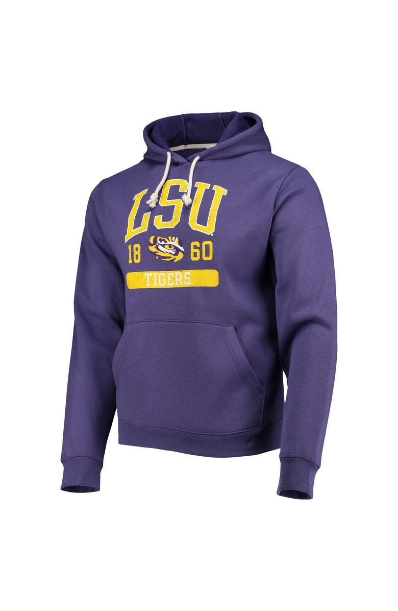 LEAGUE COLLEGIATE WEAR Men's League Collegiate Wear Purple LSU Tigers Volume Up Essential Fleece Pullover Hoodie, Alternate, color, 