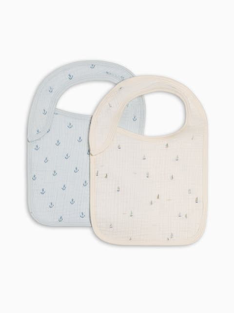 Organic Muslin 2-Pack Bibs (Baby)