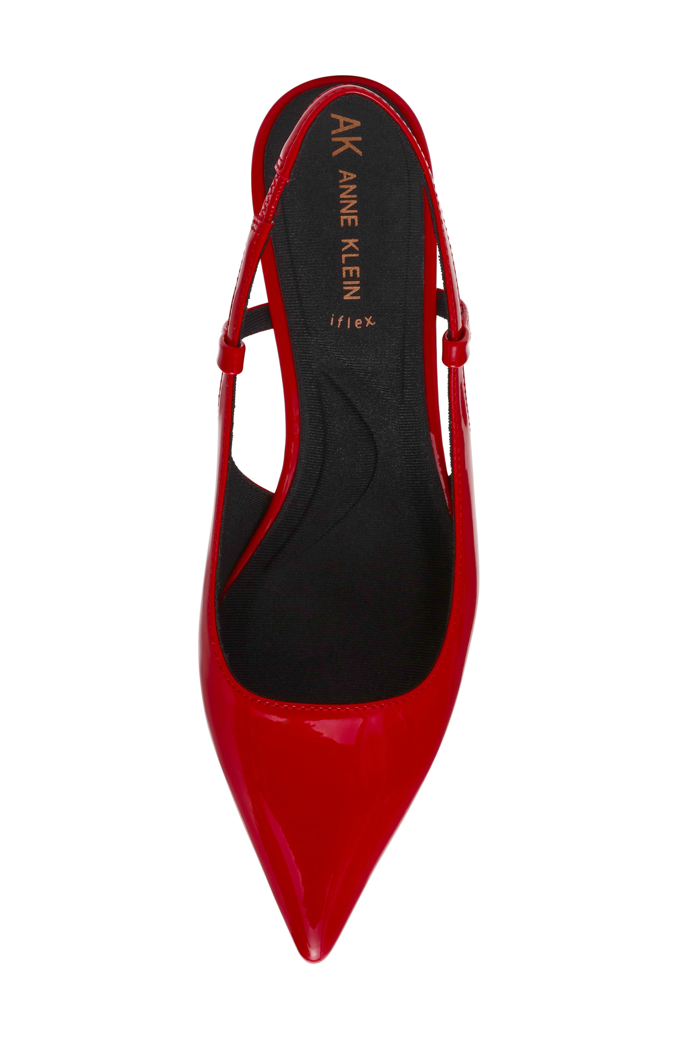 Shorty Slingback Pump, Alternate, color, RED PATENT