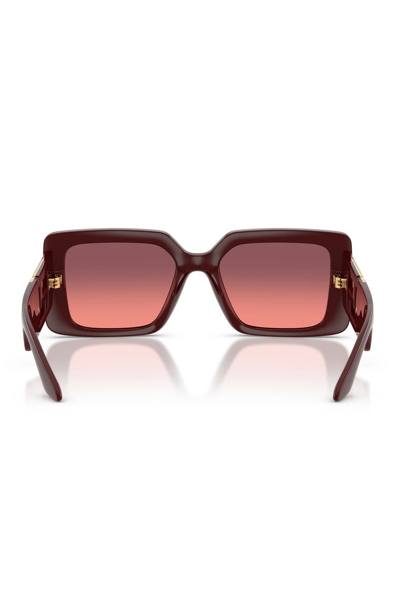55mm Square Sunglasses, Alternate, color, BURGUNDY / PINK VIOLET