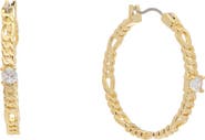 Juvell Cubic Zirconia Chain Hoop Earrings