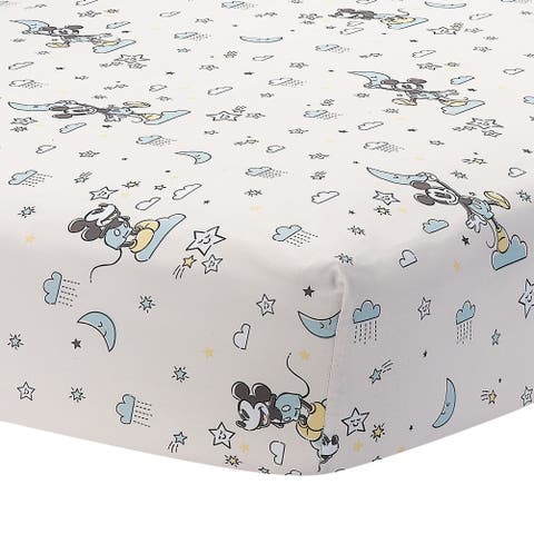 Disney Baby Moonlight Mickey Mouse Fitted Crib Sheet