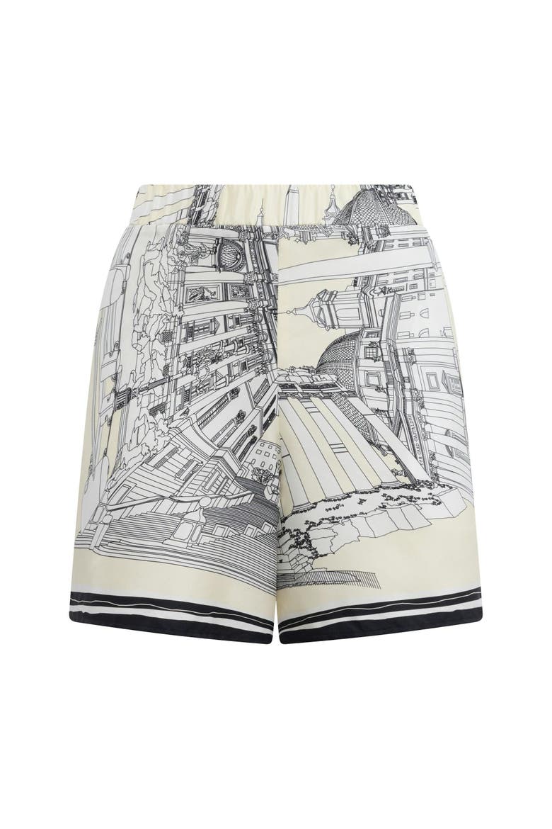 JUVIA Rome print shorts, Main, color, White