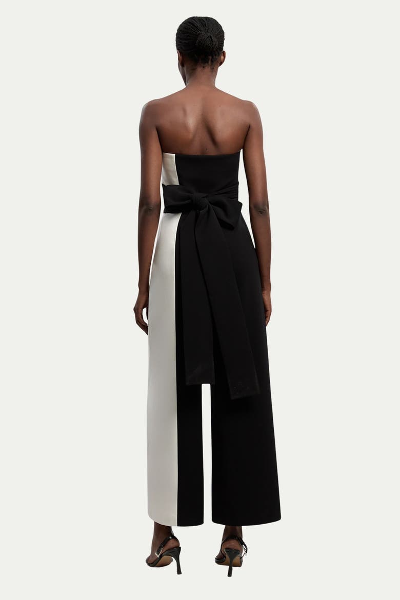 Soft Tailored Bandeau Jumpsuit, Alternate, color, Mono