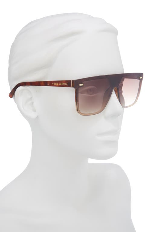 Vince Camuto 143mm Gradient Flat Top Shield Sunglasses In Brown