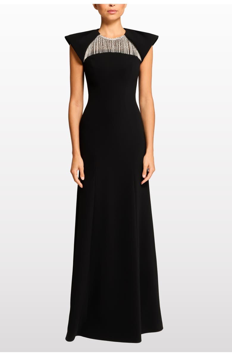 Jenny Packham Sonder Embellished Maxi Dress, Alternate, color, Liquorice