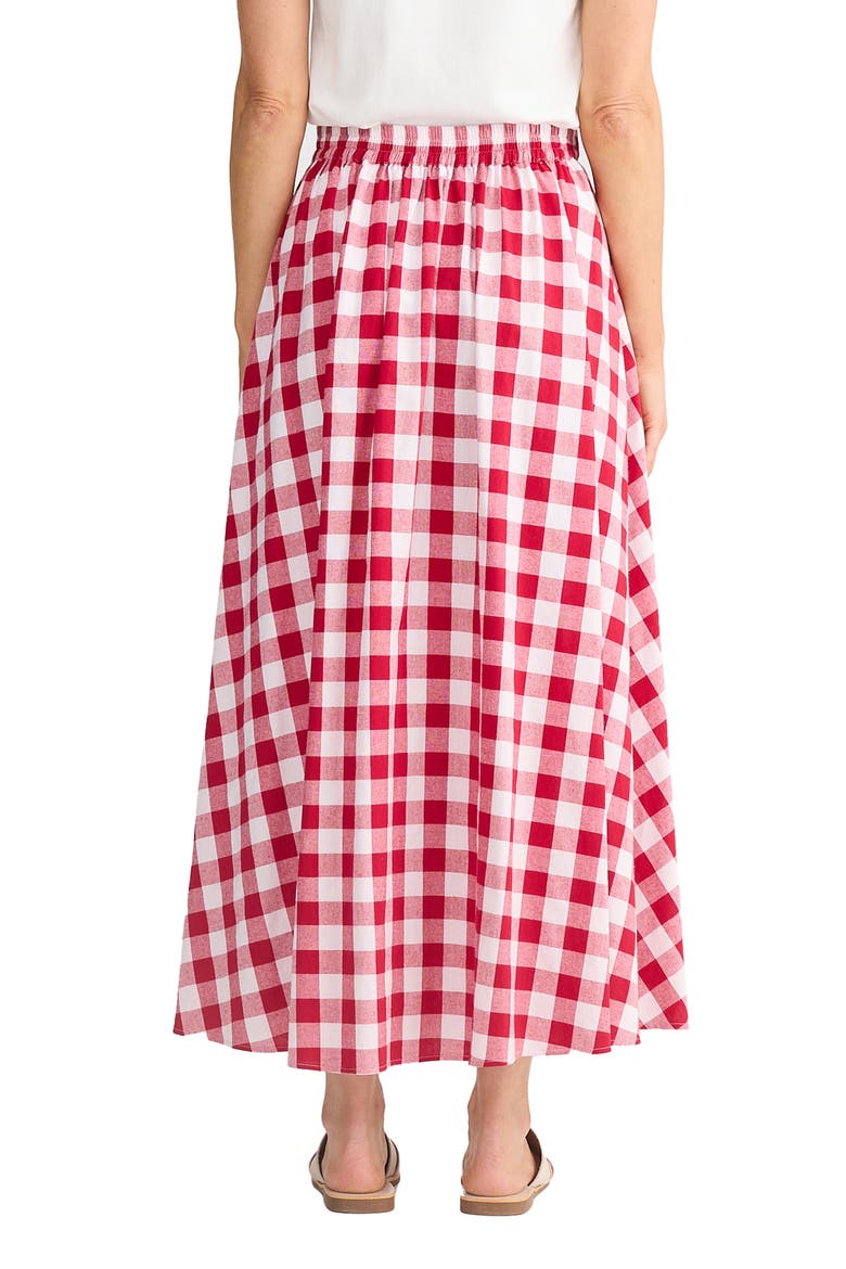 Lucy Check Maxi Skirt, Alternate, color, RED GINGHAM