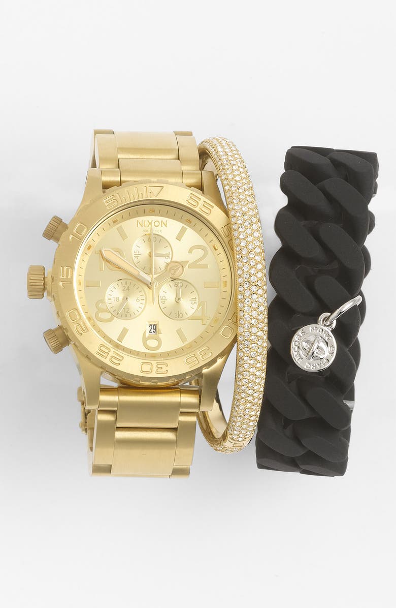 MARC BY MARC JACOBS 'Rubber Turnlock' Stretch Bracelet, Alternate, color,