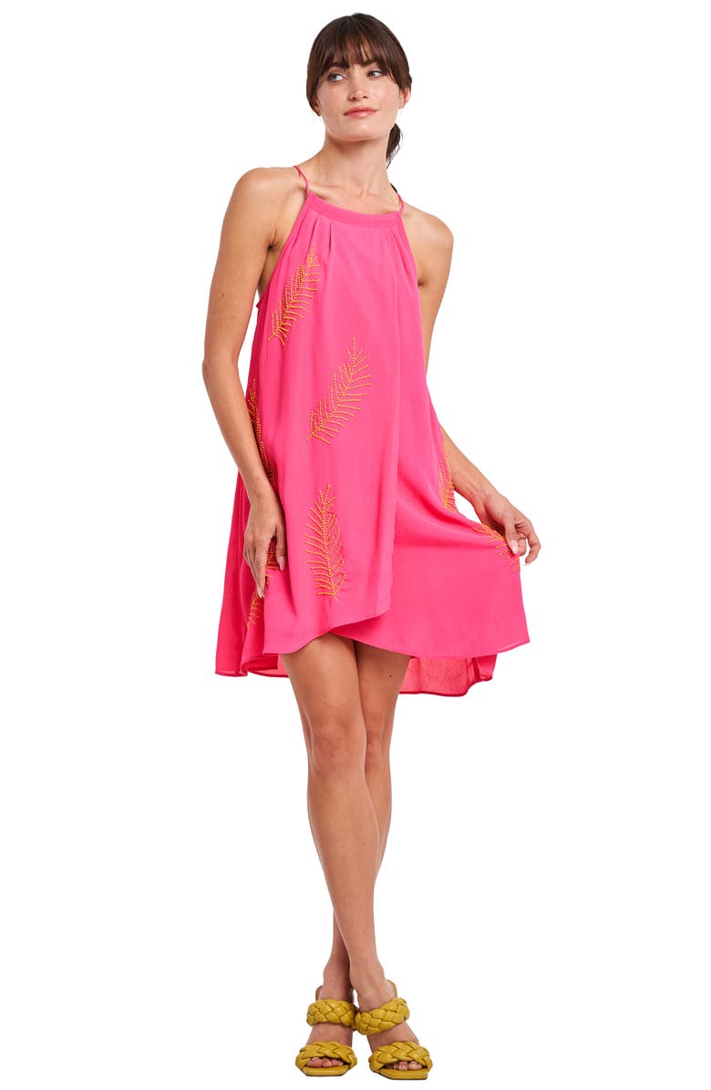 CIEBON Joanna Beaded Palm Minidress, Alternate, color, Pink