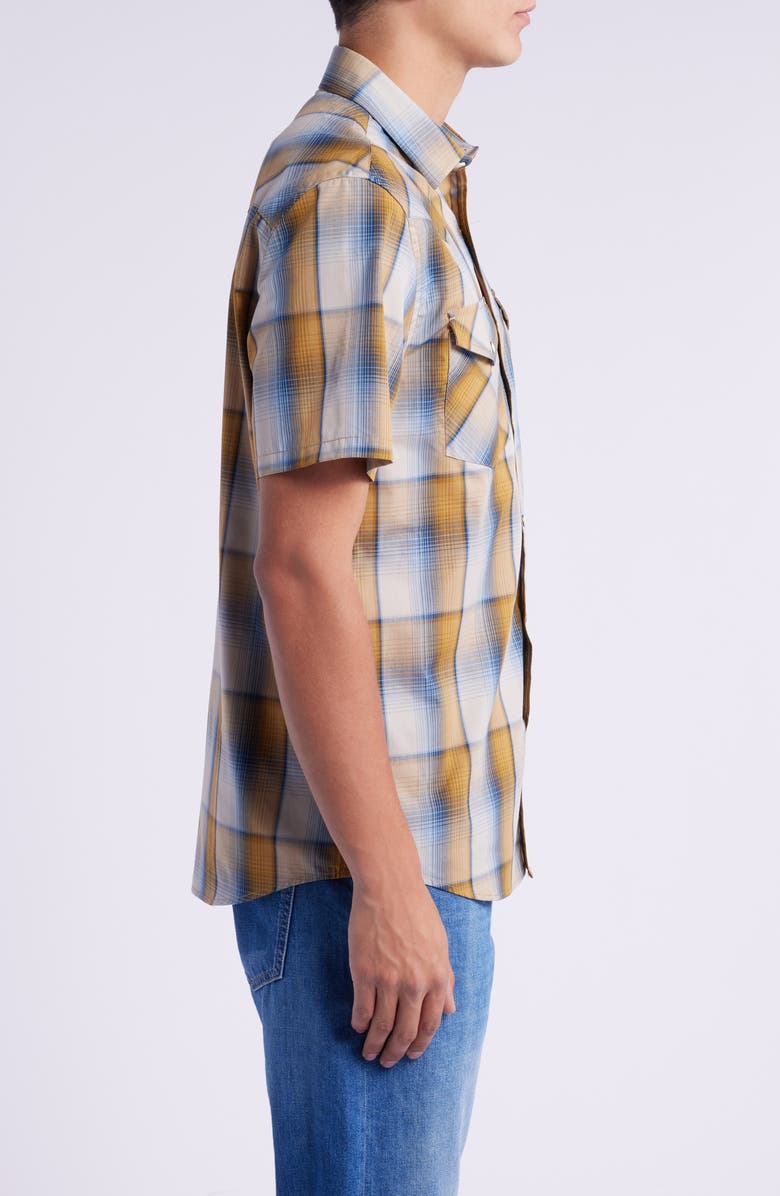 Pendleton Frontier Plaid Short Sleeve Snap-Up Western Shirt, Alternate, color, 