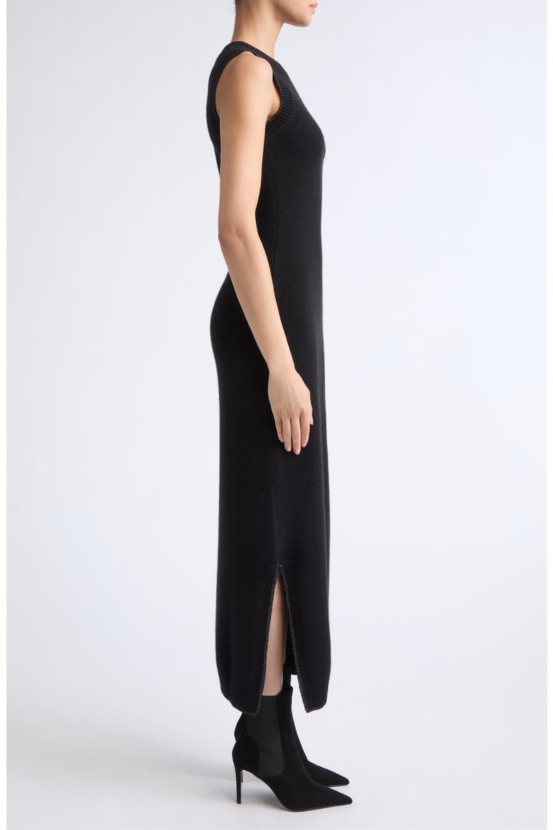 Sleeveless Cashmere Sweater Dress, Alternate, color, 22 BLACK