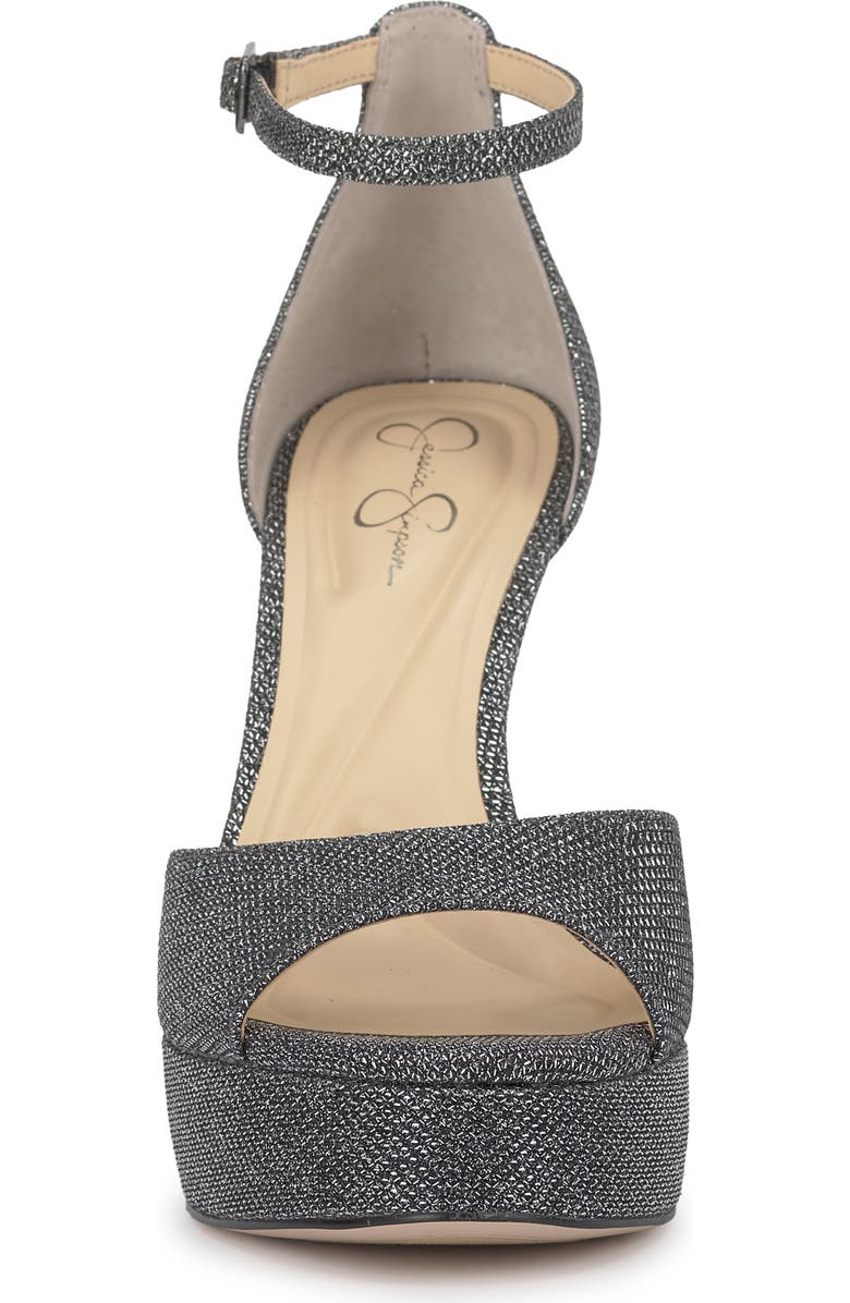 Jessica Simpson Sohilea Ankle Strap Platform Sandal, Alternate, color, Silver