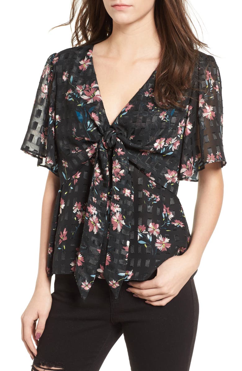 devlin Luisa Tie Front Blouse, Main, color,