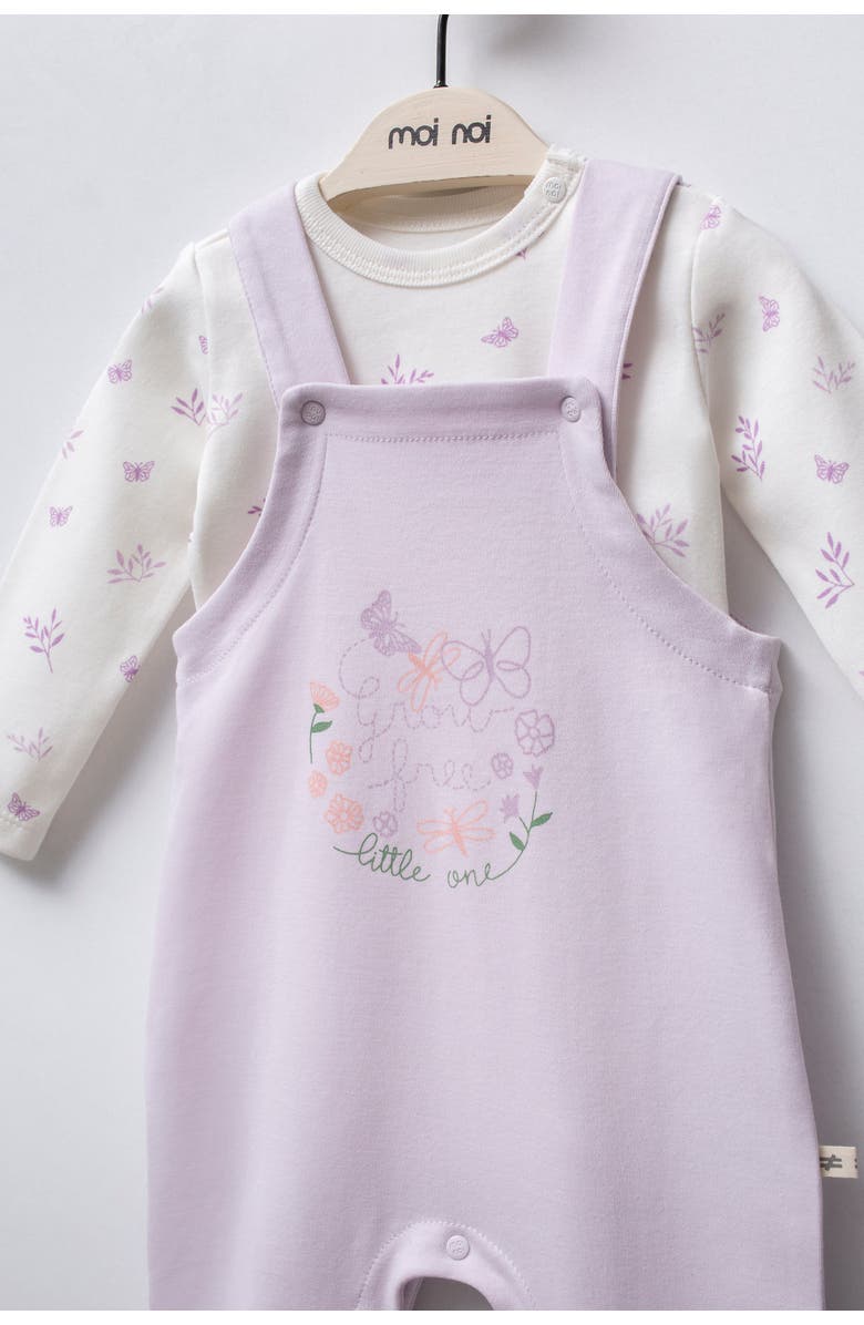 moi noi Growing Butterfly One-Piece Set, Alternate, color, Purple