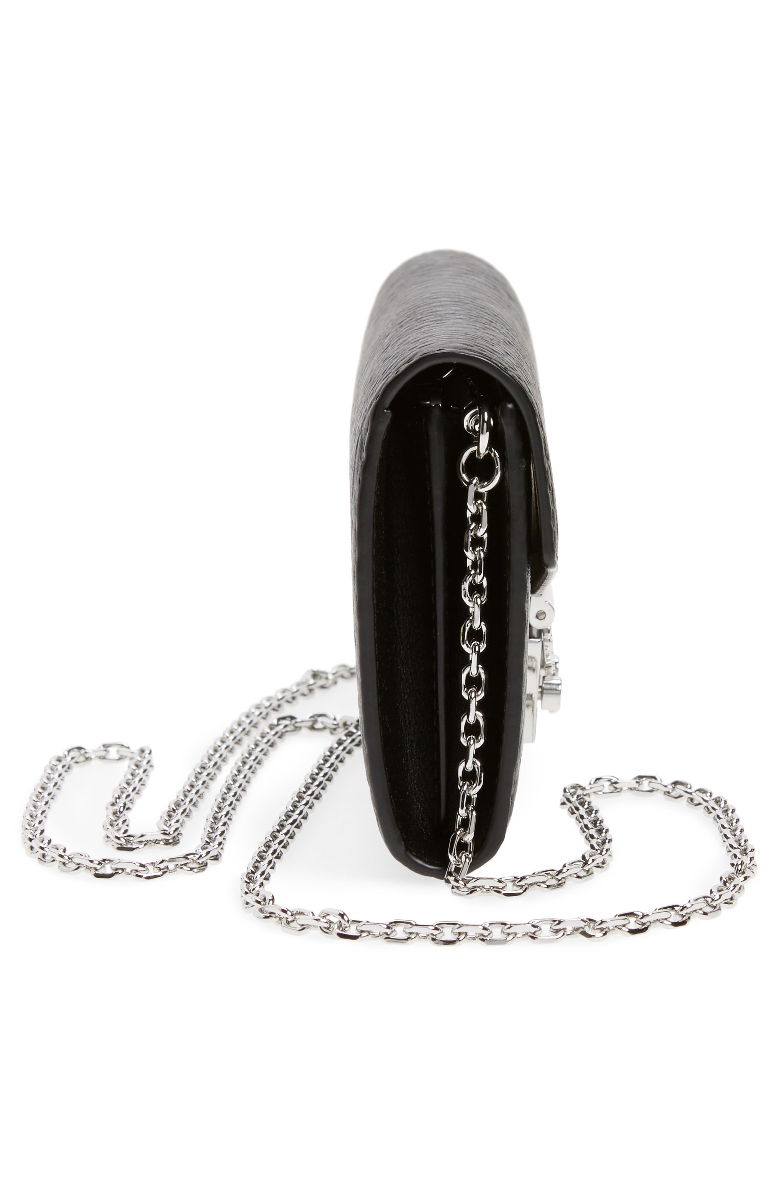 Coated Canvas Wallet on a Chain, Alternate, color, BLACK