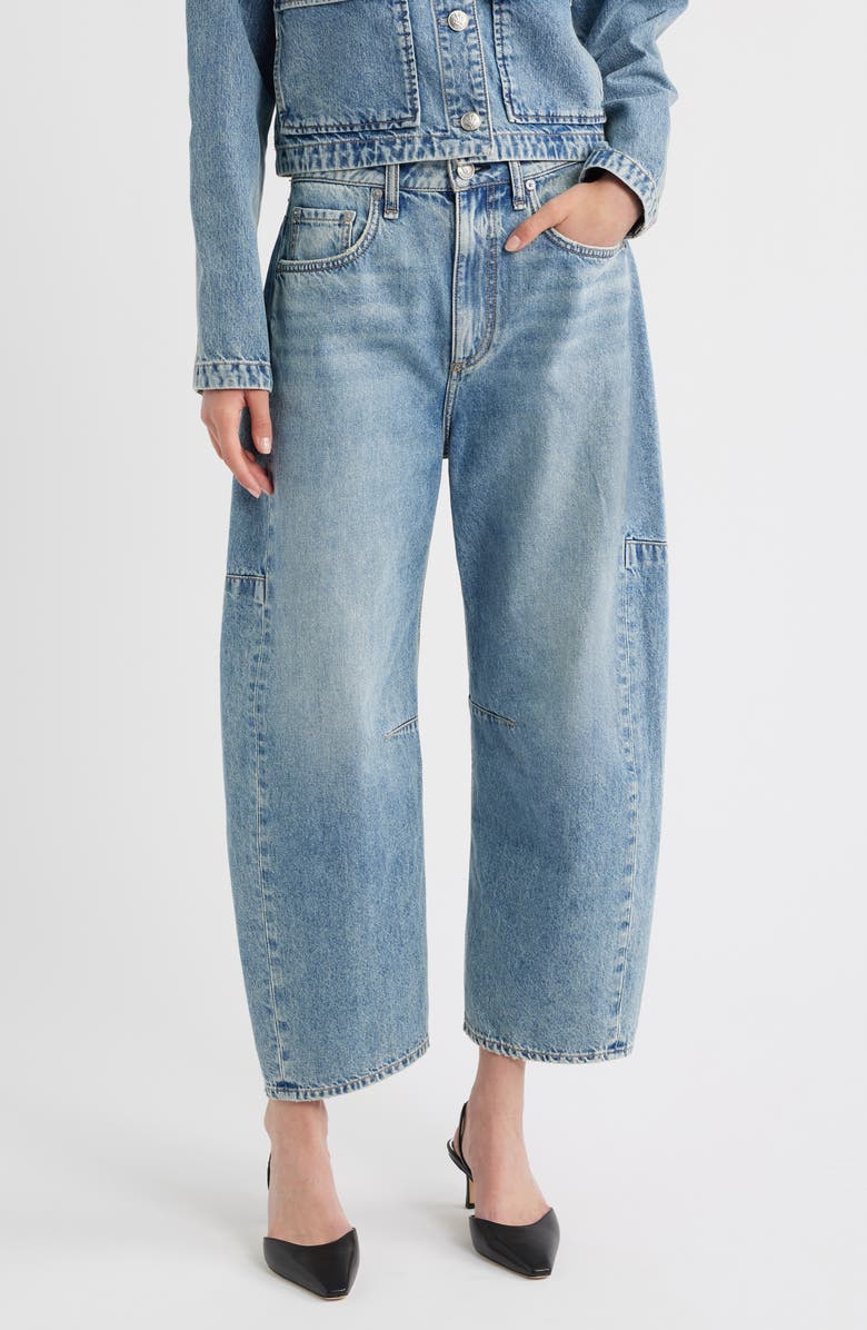 rag & bone Charlie Super High Waist Crop Barrel Jeans, Main, color, Arlo