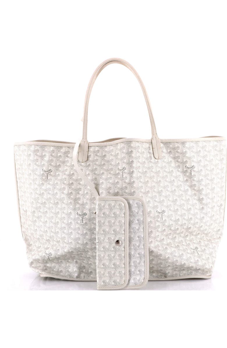 Pre-Owned Goyard Anjou Reversible Tote Coated Canvas GM, Alternate, color, White