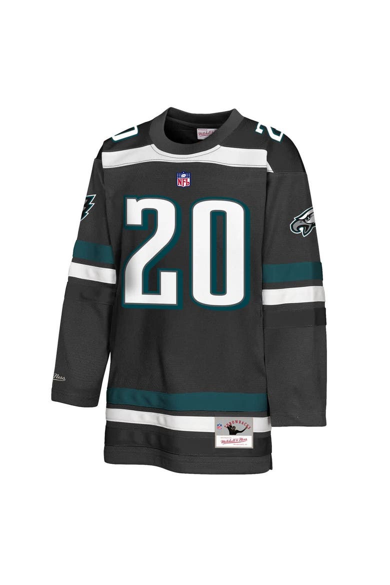 Youth Mitchell & Ness Brian Dawkins Black Philadelphia Eagles Hockey Fashion Jersey, Alternate, color, Black