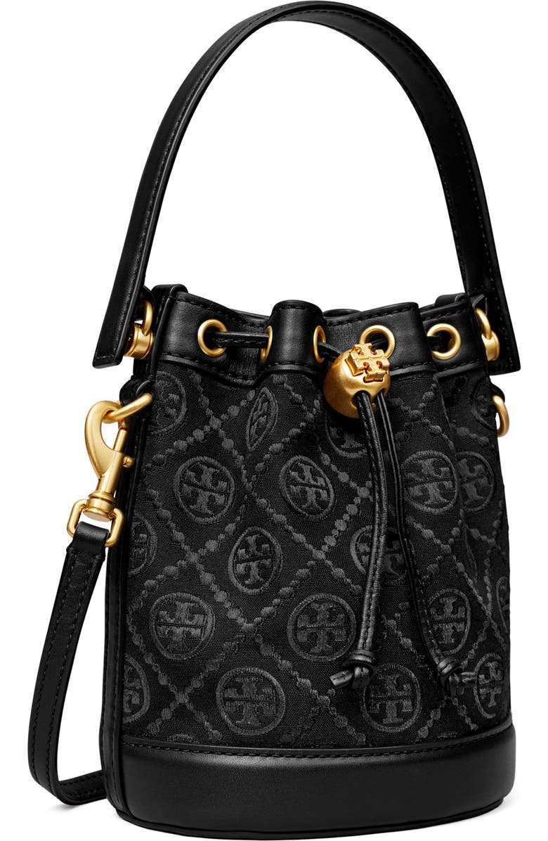 Tory Burch Mini T-Monogram Bucket Bag, Alternate, color,