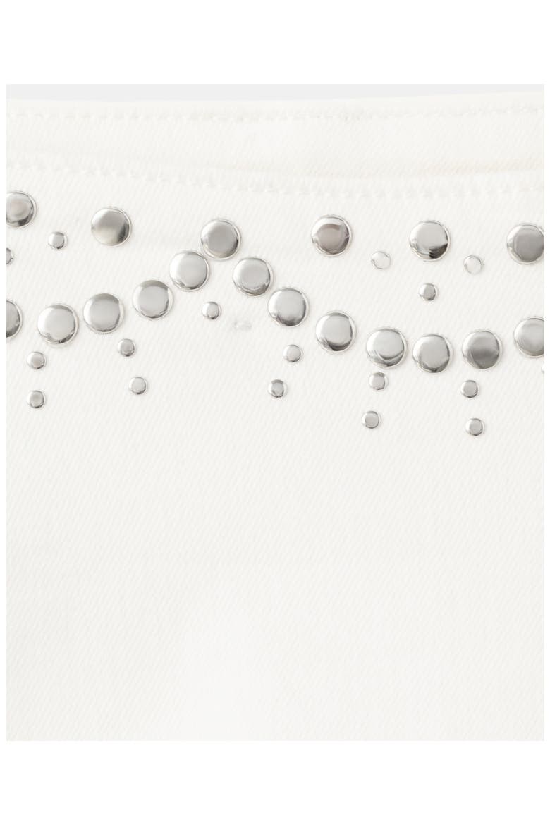 Kids' Studded Denim Shorts, Alternate, color, OFF WHITE