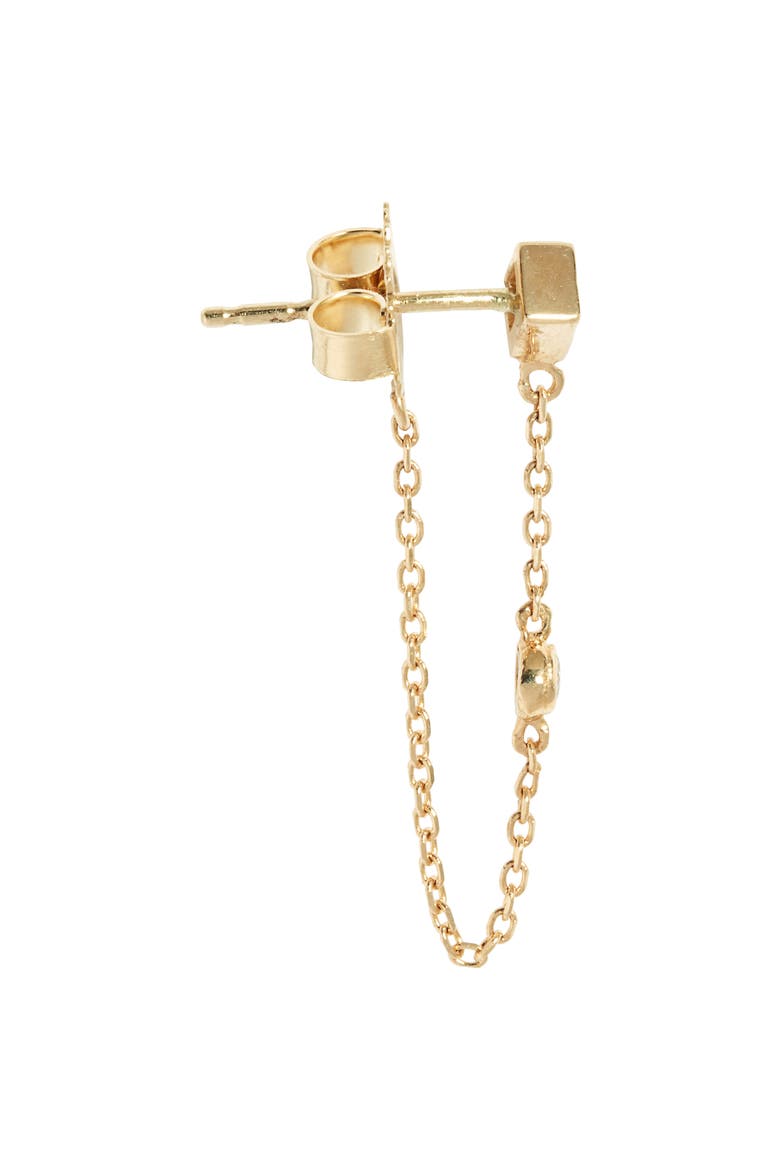 Cléo Rhombus Chain Drop Earrings, Alternate, color, YELLOW GOLD