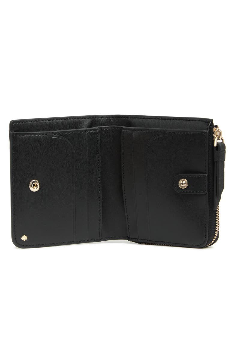 cameron zip bifold wallet, Alternate, color, BLACK