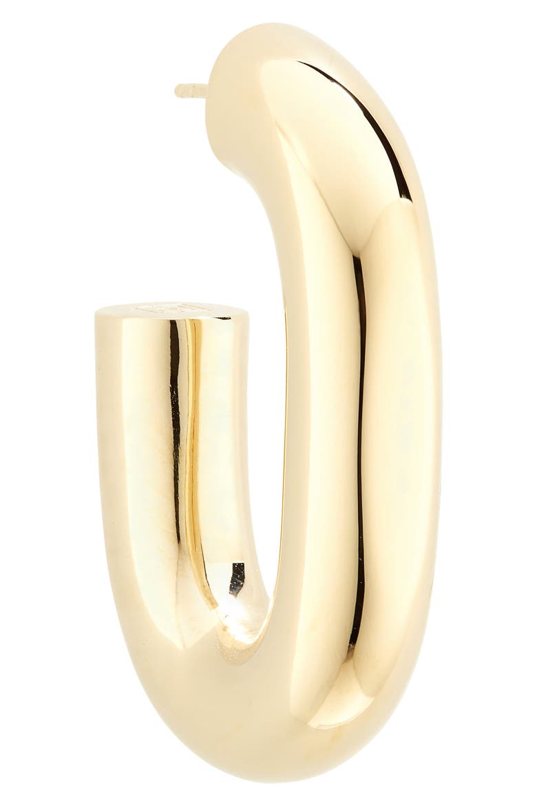 XL Link Hoop Earrings, Alternate, color, GOLD