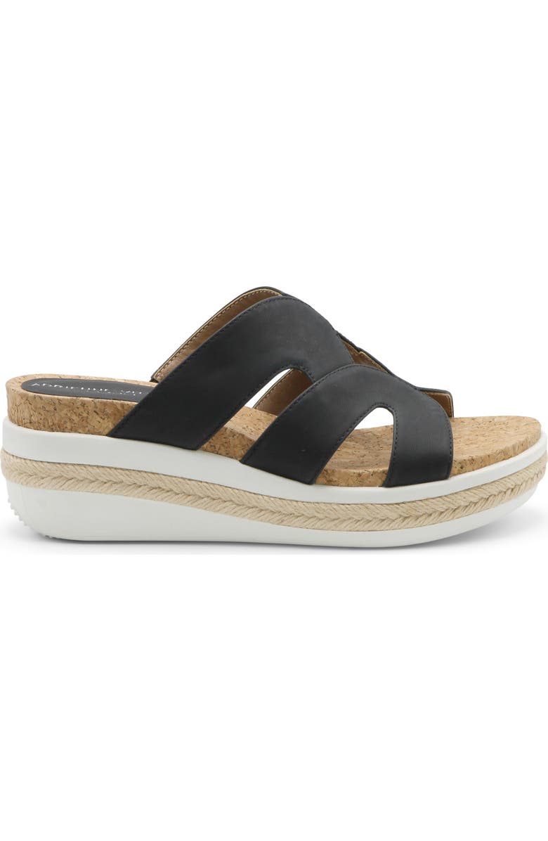 Adrienne Vittadini Carl 1 Wedge Slide Sandal, Alternate, color, Black