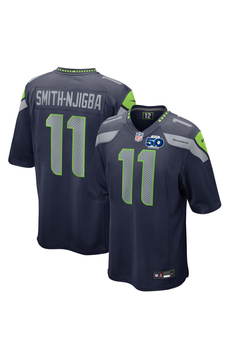 Nike Men's Nike Jaxon Smith-Njigba College Navy Seattle Seahawks Team 50th Season Game Jersey, Main, color, College Navy