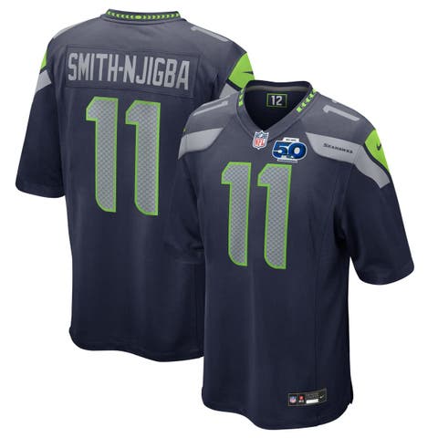 Men's Nike Jaxon Smith-Njigba College Navy Seattle Seahawks Team 50th Season Game Jersey