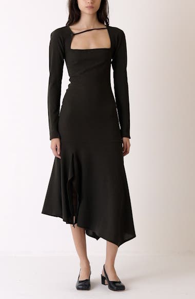 ワンピース The Paloma Knit Long Dress ELLIRA-MAXI-DRESS-RED-_2.jpg.