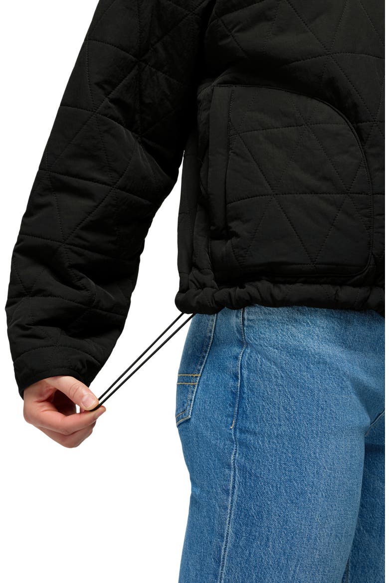 Encinitas Quilted Bomber Jacket, Alternate, color, BLACK