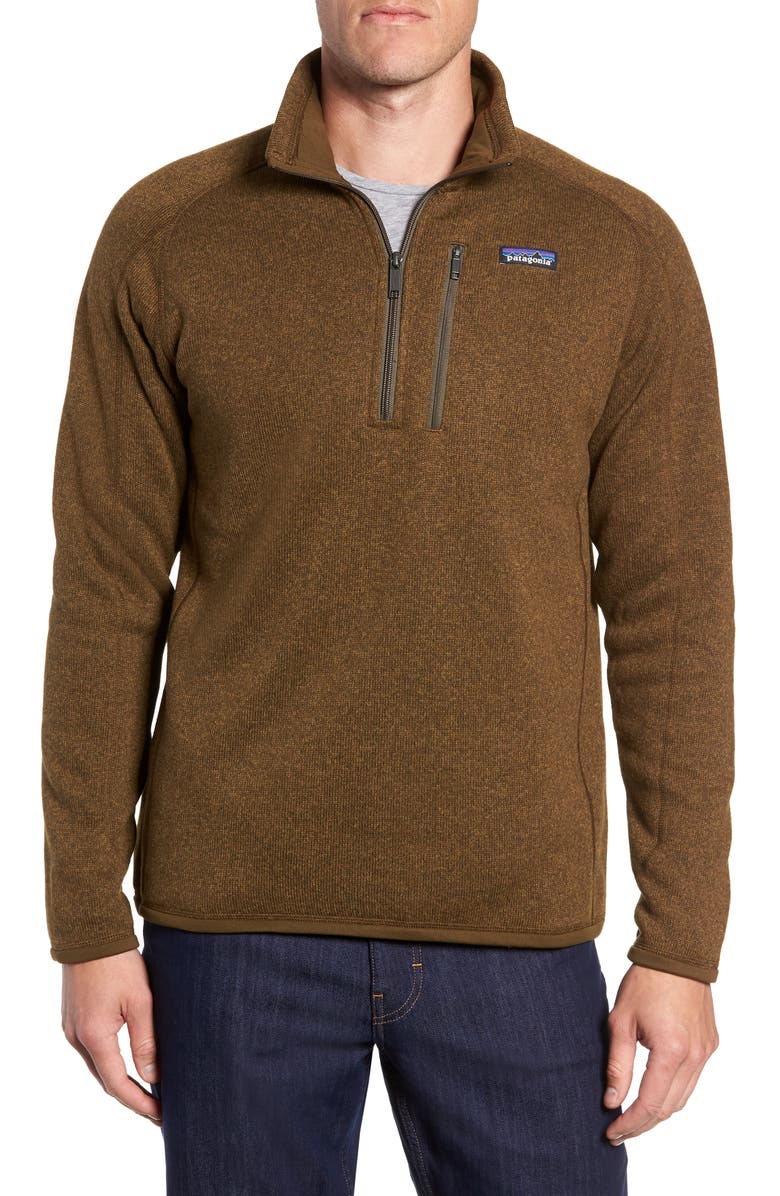 Patagonia Better Sweater Quarter Zip Fleece Lined Pullover, Main, color,