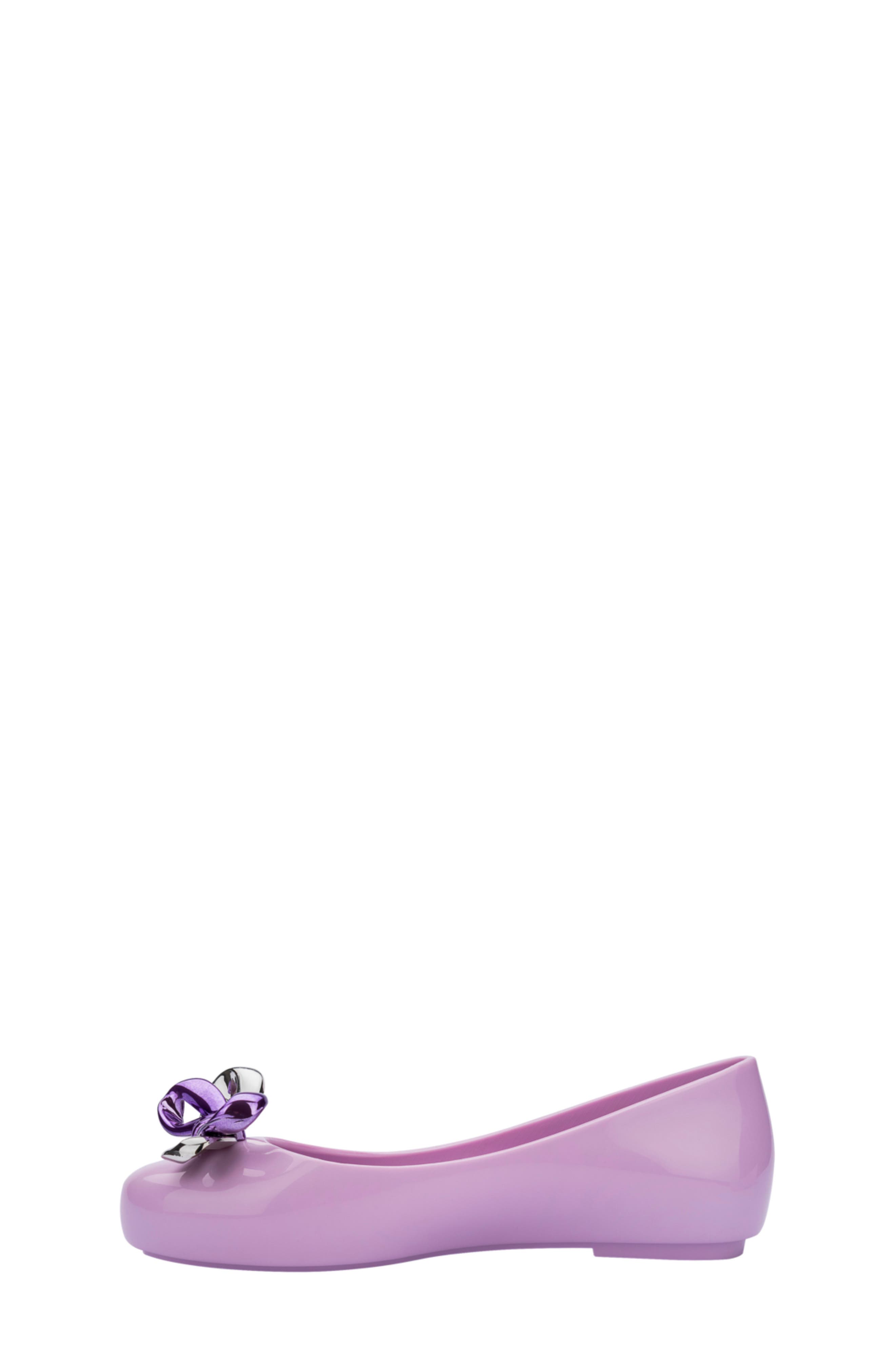 Mini Melissa Kids' Sweet Love Glam Flat, Alternate, color, Lilac