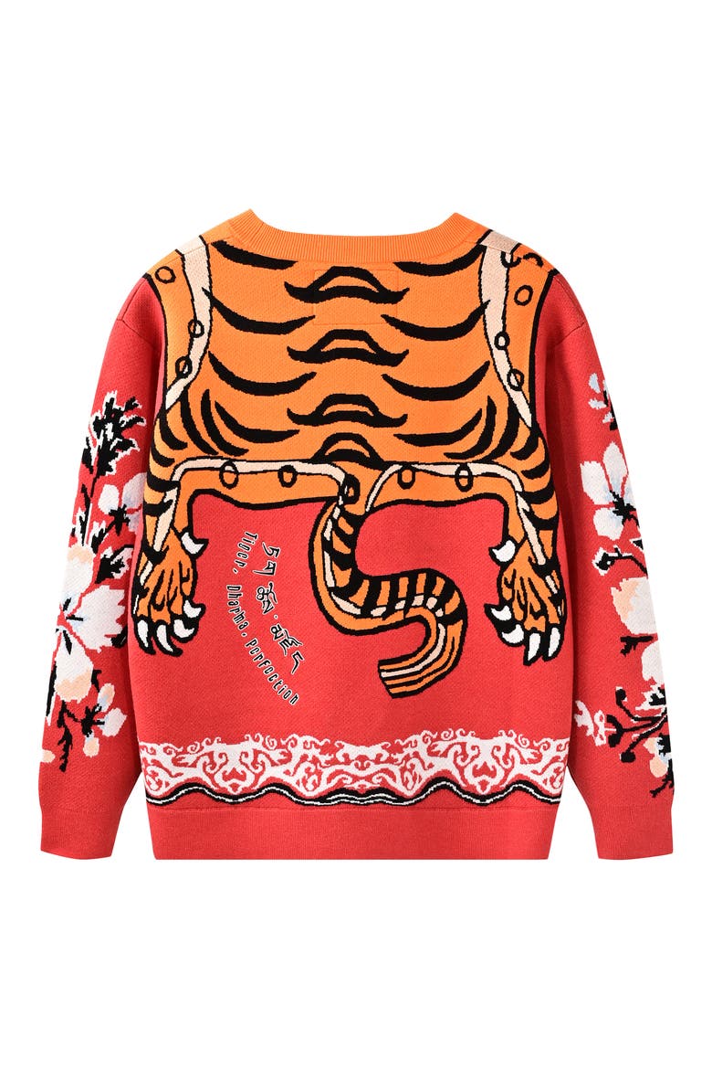 Tiger Rug Sweatshirt, Alternate, color, ORANGE