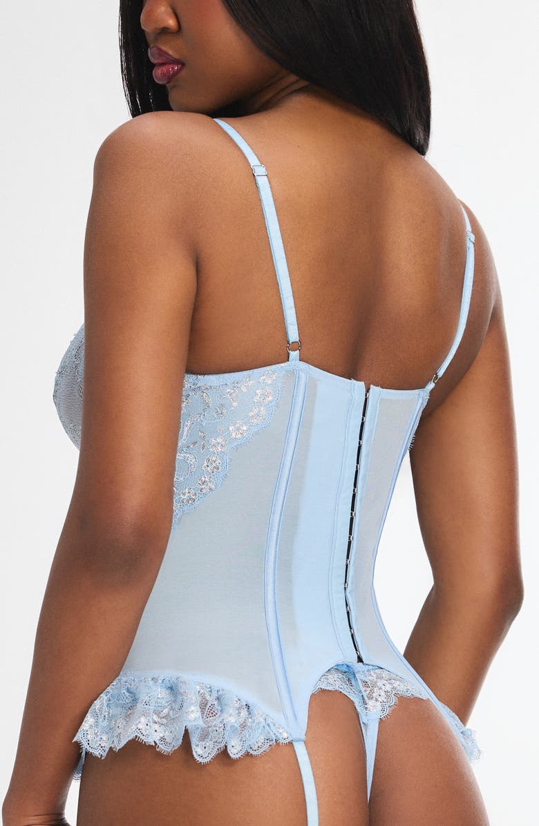 SAVAGE X FENTY Bedroom Belle Basque, Alternate, color, Endless Blue