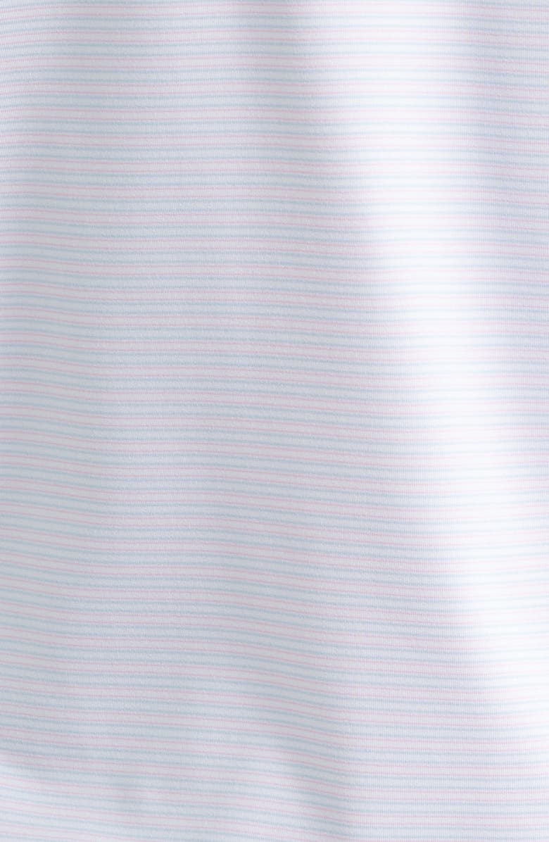 Peter Millar Harrington Performance Jersey Polo, Alternate, color, White / Stream Blue