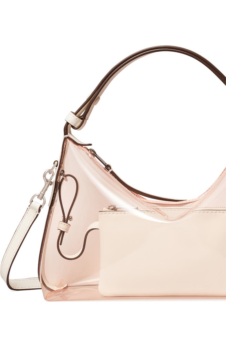 Tory Burch Mellow Transparent Shoulder Bag, Alternate, color, Flamingo Pink